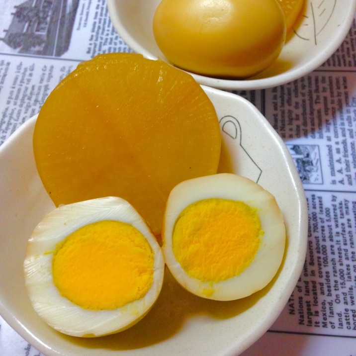 ダシダ(牛肉だし)で♪たまごと大根の煮物